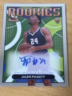 2023/24 finest JALEN PICKETT 直筆サインカード