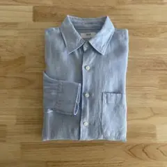 UNIQLO ユニクロ　リネンシャツ　アイスブルー　M
