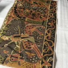 中世壁画　タペストリー　兵士と修道僧　オランダ製　未使用