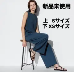 UNIQLO プリーツノースリーブ、パンツ セット