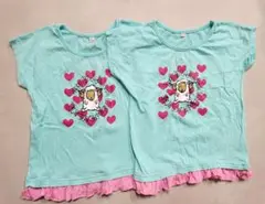 フリル　キッズ　Tシャツ　100cm 双子
