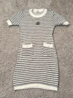 【良品】サマーニット半袖ワンピース S～M