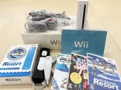 Nintendo Wii本体、リモコン2種、ソフト3種