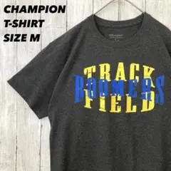 チャンピオン カレッジプリントTシャツ　サイズMチャコールグレー　アメリカ古着