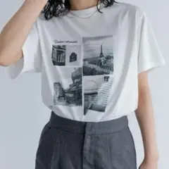 Re:EDIT シーンナリーフォトプリントTシャツ
