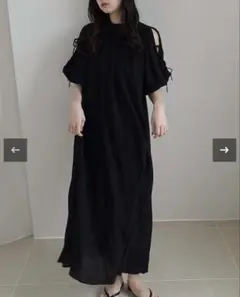 Alumu. エルム ワンピース 黒 ブラック