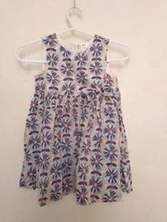 H&M 幾何学模様 ノースリーブワンピース 86㎝