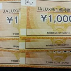 JALUX株主優待券 6000円分