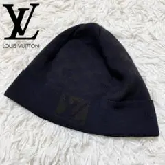 LOUIS VUITTON ヴィトン ブラック ボネ・プティ ニット帽 ダミエ