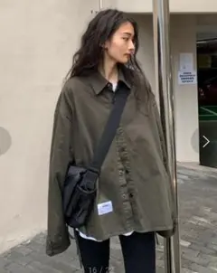 HALEY PESCA/オーバーサイズメンズライクシャツジャケット
