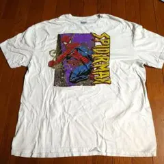 スパイダーマン Tシャツ ホワイト ＸＬサイズ