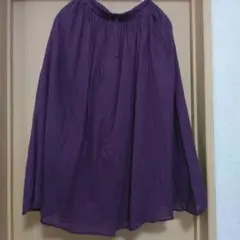 フレアロングスカート パープル