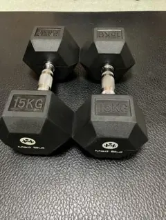 美品ヘックスダンベル15kg2個セット