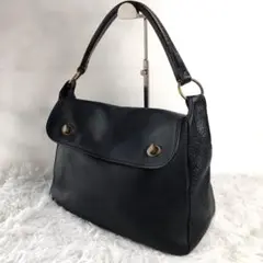★美品★MIUMIU ミュウミュウ シボ革 レザーショルダーバッグ ブラック