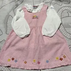 美品♡ミキハウス♡ワンピース　ブラウスセット♡90