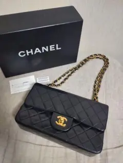美品・CHANEL シャネル,マトラッセ ブラック黒 23cm ダブルフラップ