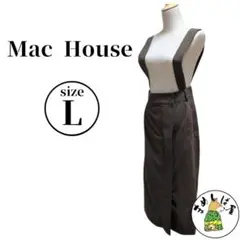 Mac House マックハウス【L】ラップスカート サスペンダー付き ひざ丈