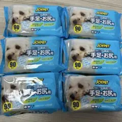JOY PET 手足・お尻用ウェットティッシュ 90枚入　6袋