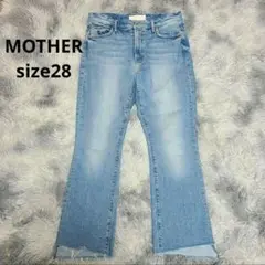 MOTHER　INSIDER CROP STEP FRAY　デニム　フレア　28