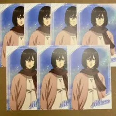 ヴィレッジヴァンガード　進撃の巨人　ミカサ　ポストカード　7点