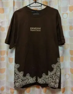 【美品】KRHYME DENIM ペイズリー Tシャツ サイズL