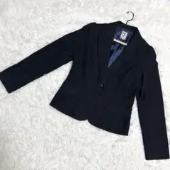 【MICHEL KLEIN】テーラードジャケット　良品　上品　ブラック（38）