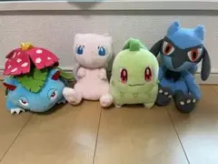 ポケモン ぬいぐるみ 4体セット フシギバナ ミュウ チコリータ リオル