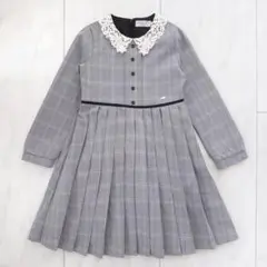 アナスイミニ 長袖レースプリーツワンピース セレモニー フォーマル 130