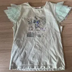 moo non non 花柄チュールフリルトップス　130