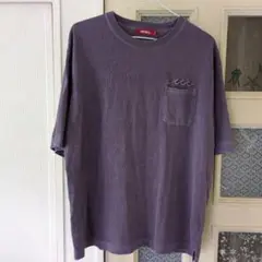 ANTIBALくすみ紫色Tシャツ