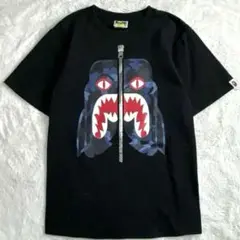 A BATHING APE 　エイプ　シャーク　半袖tシャツ　黒
