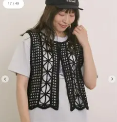未使用！サマンサモスモス　テープベスト　ブラック