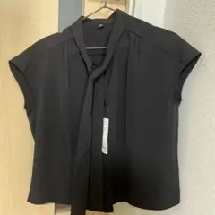 GU ボウタイブラウス ブラック