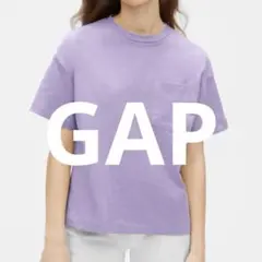 【新品】GAP コットン Tシャツ ポケット付き パープル 紫 ギャップ
