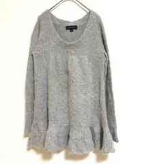 ジルスチュアート アンゴラ 羊毛 ニット リブ フレア チュニック セーター