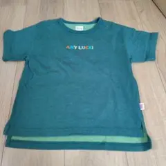 ANY LUCK 刺繍 Tシャツ ダークグリーン