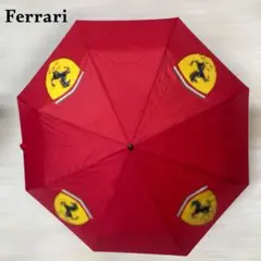 【必需品】Ferrari フェラーリ 折りたたみ傘 赤 雨具