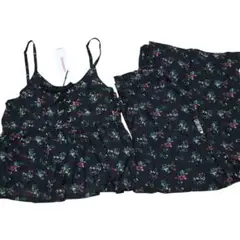 ラブトキシック 花柄 上下セットアップ L(150〜165) 黒 キャミ