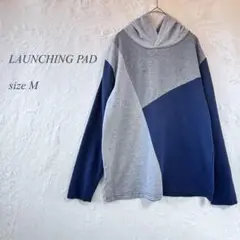 LAUNCHING PAD フード付きカットソー M ネイビーグレー 767