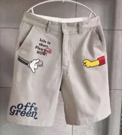 【新品】 オフ オフグリーン OFF-GREEN ショートパンツ XL
