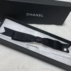 CHANEL シャネル シルク リボン バレッタ シュシュ