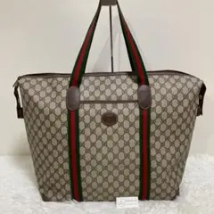 グッチ トート ハンドバッグ 大容量 PVC GGスプリーム シェリーライン