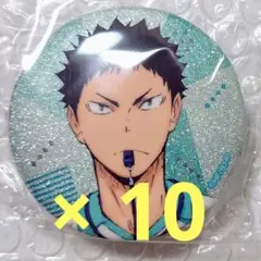 １０個★岩泉一 ハイキュー ラメキラカンバッジ3