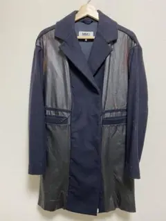 MM6 レザー切り替え チェスターコート Maison Margiela