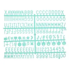 フェルトレターボード用文字セット 19mm ライトグリーン 緑 アルファベット