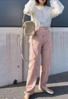 epimi epimmy　ピンクのストレートデニムパンツ　S