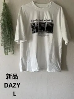 新品DAZY ゆったりストリートスタイルTシャツグラフィック　オーバーサイズ　白
