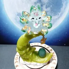 九尾の狐と月✨⭐️オルゴナイト⭐️✨夢の実現・開運・あらゆる幸運を呼び寄せたい