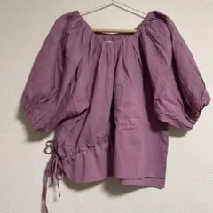 WALANCE オーガニックコットン ギャザーブラウス
