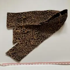 ヒョウ柄　ブラウン　スカーフ　バンダナ　平成ギャル　レオパード